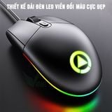  Chuột máy tính, chơi game có dây G3SE thiết kế nhỏ gọn, Led bao quanh đẹp mắt, DPI tùy chỉnh -dc4729 