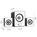  Bộ 3 Loa Máy Tính D-230 Hỗ Trợ Bluetooth, USB, thẻ nhớ, jack 3.5 -dc4032 