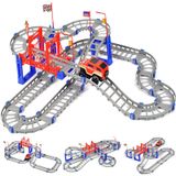  [Nhập mã TOYMAY15 giảm 15K] Đồ chơi Bộ lắp ráp đường đua ô tô 90chi tiết - đường ray ô tô đua -dc2497 