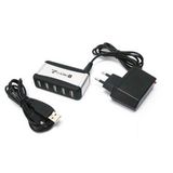  Hub chia cổng USB 7 port có đèn led (Đen phối bạc)- DC2264 