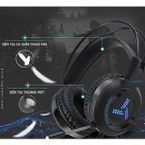  Tai nghe gaming chụp tai V2000 chuyên phòng game cổng USB âm thanh 7.1 kết nối có đèn led MIC,ÂM THANH -dc3422 