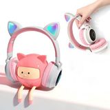  Tai Nghe Mèo Bluetooth P47M, Tai Mèo Dễ Thương Có Mic, Âm Bass Mạnh Mẽ Led đổi màu cực đẹp -dc4577 