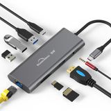  Cáp Blueendless  5in1, 7in1, 9in1,10in1 Type C Sang HDMI 4K 1000Mbps Ethernet,2 USB 3.0 Ports,SD/TF Card Reader 