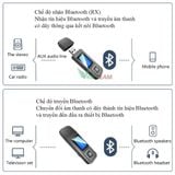  Bộ thu phát âm thanh  bluetooth 2 IN 1thiết bị thu phát âm thanh USB Dongle Bluetooth 5.0 với màn hình LCD 