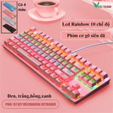  Bàn Phím Cơ Máy Tính Crack K550 Led đổi mầu 10 Chế Độ Khác Nhau,Blue Switch Chơi Game Dùng Văn Phòng Cực Đã 