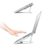  Giá đỡ laptop nhôm tản nhiệt, Giá nâng laptop có 6 nấc điều chỉnh làm bằng hợp kim nhôm cao cấp -dc3938 
