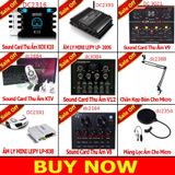  Sound Card âm thanh KTV kèm điều khiển và pin ( Đen phối xanh) dc2884 
