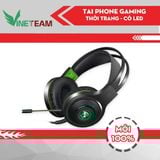  Tai Nghe Máy Tính Chuyên Game VINET V5000 Có Mic, Đèn Led Xanh, Jack 3.5 Dùng Được Cho Điện Thoại -dc3424 