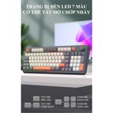  Bàn phím giả cơ không dây XUNFOX K94 - 94 phím, 3 chế độ, LED 7 màu đẹp 