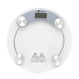  Cân sức khỏe - Cân điện tử hình tròn mặt kính cường lực tiện dụng Max 180kg(Trong suốt) -dc1899 