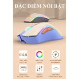  Chuột không dây XUNFOX XYH52 kết nối Bluetooth và 2.4G có đèn led 7 màu cực đẹp 