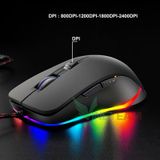  CHUỘT CHƠI GAME LED RGB FREE WOLF V6 -V1(Đen) bảo hành 3 tháng 