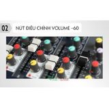  Bộ chộn âm thanh Mixer F4 Pro USB có Bluetooth bản nâng cấp tặng dây truyền nhạc ,Zắc 6.5 