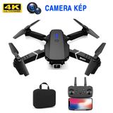  Flycam E88 mini giá rẻ có điều khiển từ xa drone 4k , 2 camera 4K, pin 1800mah ( tặng túi đựng) 