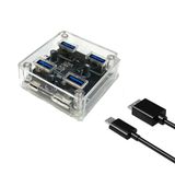  Bộ Hub Chia USB 4 Cổng 3.0 trong suốt 5Gbps -dc5037 