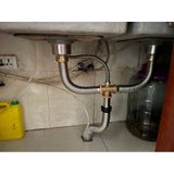  Bộ thoát nước inox 304 bồn rửa bát xi phông, ống thoát nước chống chuột cắn chất lượng cao - dc5186 