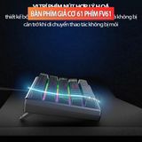  Bàn Phím Mini Chơi Game 61 Phím Nhỏ Gọn Led Rainbow Đổi Màu Với 3 Chế Độ Led -dc4445 