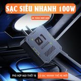  Dock Sạc & Dây Cáp 3 Trong 1 - Sạc Nhanh 100W 6A, Tương Thích iOS/Type C/Micro 