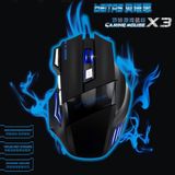  Chuột chơi game có dây Dragon X3 (Đen phối xanh) Hàng loại 1 dây dù siêu chắc -DC1250 