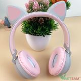  Tai nghe bluetooth 5.0 không dây Mèo đèn LED bass trầm tặng kèm jack 3.5mm -dc4612 