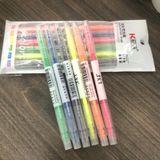  Set 6 Bút Dạ Quang Hai Đầu 2 màu highlight màu Pastel đánh dấu ghi chú, trang trí sổ tay HC628 -dc4946 