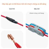  Cút nối dây điện nhanh KV 2 pha 2 cổng vào 2 cổng ra PCT-222 250v 32a 