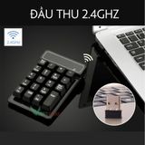 Bàn phím kế toán số không dây giả cơ 2.4GHz 19 phím -DC4204 