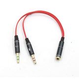  Cáp gộp và chia audio và mic 3.5mm Jack gộp tai nghe 3.5 bọc chống đứt -dc1307 