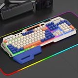  Bàn phím giả cơ gaming XOUNFOX K90 thiết kế viền kim loại 104 phím led 7 màu siêu đẹp tặng kèm kê tay - dc5158 