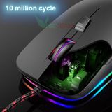  CHUỘT CHƠI GAME LED RGB FREE WOLF V6 -V1(Đen) bảo hành 3 tháng 