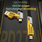  Cáp sạc bọc dù 4 trong 1 sạc nhanh PD 27W hỗ trợ sạc nhanh tiện lợi 