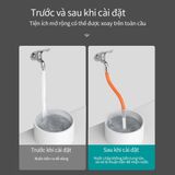  Ống nối dài vòi nước linh hoạt, nối vòi bồn rửa có thể quay 720° theo mọi hướng, đầu nối dài vòi nước nhiều kích thước 