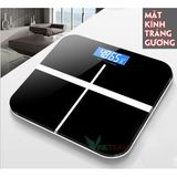  [TẶNG THƯỚC DÂY ] CÂN ĐIỆN TỬ SỨC KHỎE - KÍNH CƯỜNG LỰC VUÔNG - ĐO CHÍNH XÁC DÙNG Pin tiểu /Pin sạc 