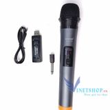  Micro Karaoke không dây cho loa kéo Zansong V12   màn hình LCD (đen) - Hỗ trợ jack cắm 3.5mm và 6.5 -dc3452 
