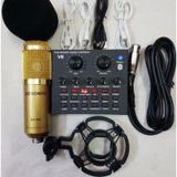  Combo Soundcard V8 AQTA Chính Hãng Bluetooth + Mic Karaoke Livetream BM 900, Có AutoTune Chuẩn Phòng Thu 