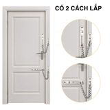  Chốt cửa dây xích an toàn hạn chế đẩy cửa - chất liệu Inox 304 gắn cửa hợp cho chung cư nhà phố 