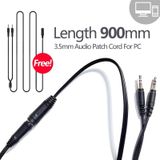  Tai nghe chụp tai Plextone G800 dây dù chống rối, Siêu nhẹ có mic rời, tương thích máy tính, điện thoại -dc4580 