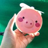  Quạt sạc tích điện mini kèm gương có đèn led cute -dc3747 