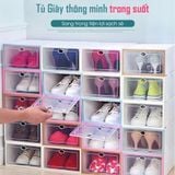 ❌RẺ VÔ ĐỊCH⛔Hộp để giày nhựa cứng trong suốt Mica Trong Suốt, Size lớn Chịu Lực 4kg  (23.5x33.5x13cm) -dc3521 
