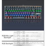  Bàn Phím Cơ chơi game Zuoya X51 - Led Rainbow ( 87 Phím, LED RGB, Blue/Black Switch ) -dc3663 