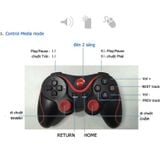  Bộ tay cầm chơi game Terios T3 kèm giá đỡ điện thoại T3 (Đen) -dc2814 