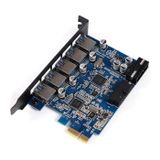  Card chuyển đổi Pcie to usb 3 0 7 Port USB 3.0 cho máy tính bàn ORICO PVU3502I DC689 