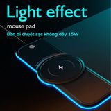 Tấm Lót Chuột, Bàn di chuột Led RGB 80x30 Kiêm Sạc Không Dây Cho Điện Thoại -dc5172 