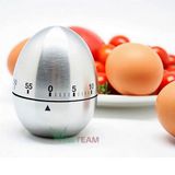  Đồng hồ hẹn giờ báo thức - nấu ăn - làm việc hình quả trứng -Vỏ Inox - Promodo -dc4678 