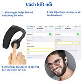  Tai Nghe Bluetooth V11 móc vành tai chống ồn kèm mic 