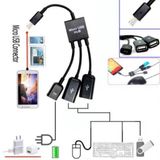  Cáp OTG Micro USB 3in1 kết nối điện thoại,máy tỉnh bảng,Tay cầm chơi game chân android 