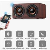  [Nhập Khẩu] Loa gỗ Super Bass Vi tính -Loa bluetooth âm thanh nổi HIFI Stereo speaker W5 -dc2179 