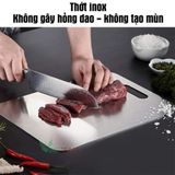  Thớt Inox 304 Kháng Khuẩn, Vệ Sinh Dễ Dàng, Rã Đông Nhanh, Chống Ẩm Mốc , Không Xước Dăm, Không Mùn Gỗ -dc4282 