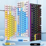  Bàn Phím Cơ Gaming Full Led Giá Rẻ K80 LED RGB TKL 87 Phím chơi game văn phòng có dây siêu đẹp 
