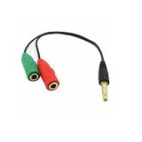  Cáp chia Audio 3.5mm ra mic và loa (Đen đỏ) -dc1014 